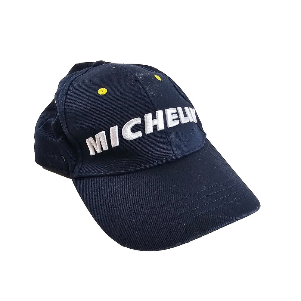 Michelin Man Tires Baseball Cap Adjustable Hat Embroidered Logo 100% Cotton Blue